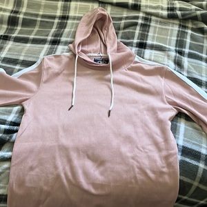 Amongst Others Large pink hooded thermal with white stripes
